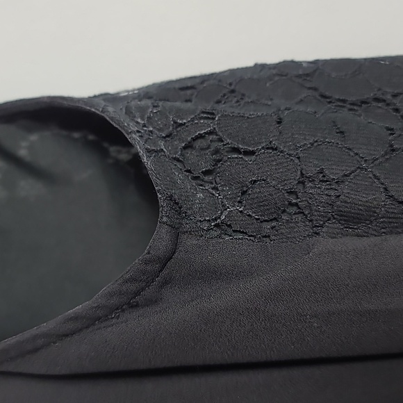 BANANA REPUBLIC NWT Lined Lace Sleeveless Tank Top in Black Size Petite Small - Picture 13 of 14